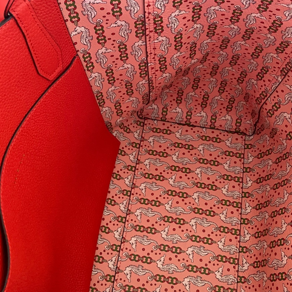 Tory Burch Blake Tote Red/Orange - Picture 3 of 11